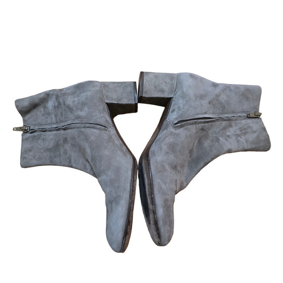 AGL Suede Block Heel Booties grey 9 Women’s Attilio Giusti Leombruni - Picture 4 of 8